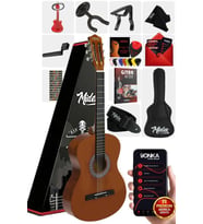 Midex CG-36BRW-PAK Kaliteli 36 İnç 3/4 Juniur Çocuk Gitarı 8-12 Yaş Arası (Çanta Capo Askı Nota Sticker Pena Metod)