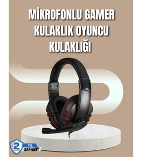 Mikrofonlu Oyun Kulaklığı – Işıklı, Uzun Süre Konforlu Kullanım