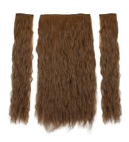 Fiber Sen Kabarık Daalı Yarım Ay + 2 Yan Çıt Çıt / Kumral