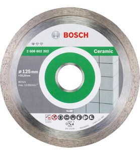 Bosch Standard Seri Seramik İçin Elmas Kesme Diski 125 Mm, Gri (Çok Renkli)