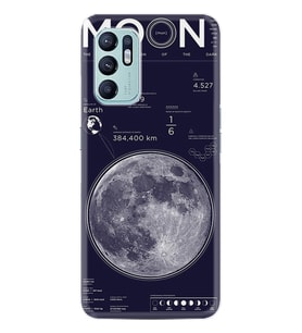 Oppo Reno 6 Kılıf Resimli Desenli Baskılı Silikon Moon info 1424