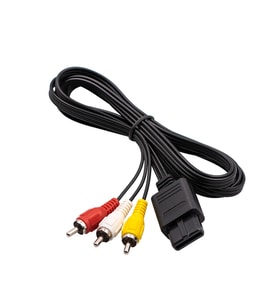 SNES Gamecube N64 Uyumlu TV Video Kablosu Nintendo Retro Oyun Konsolu RCA RGB Kablosu (Siyah)