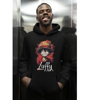 Monkey D. Luffy Tasarım Baskılı Unisex Oversize One Piece Anime Karakter Hoodie