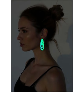 Rainbow Reflektörlü Boho Küpe, Etnik Lazer Kesim Küpe