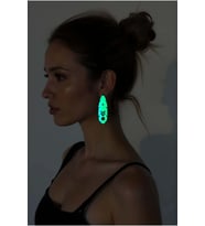 Rainbow Reflektörlü Boho Küpe, Etnik Lazer Kesim Küpe