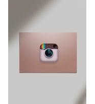 İnstagram Retro Logo Ahşap Poster Tablo