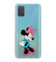 Samsung Galaxy A51  Kamera Korumalı  Kapak Minnie Mouse Tasarımlı  Şeffaf Kılıf