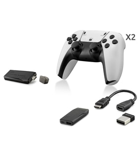 Retro Oyun Stick Hdmi Çift Gamepad Seti 64 Gb Kart Destekli 2.4G Kablosuz - Beyaz ND765