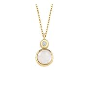 Pırlantalı Opal Altın Kolye