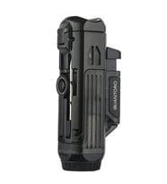 Quantoro Çift Torch Pürmüz Delicili/İğneli Siyah Metal Puro Çakmağı - TRZ1186