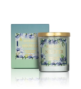 Nurxos Nilüfer Kokulu Mum 220 Gr – Aromatik Odunsu Soya Mumu - 9666
