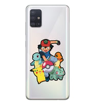 Samsung Galaxy A51 Uyumlu Pokemon Tasarımlı Şeffaf Telefon Kılıfı