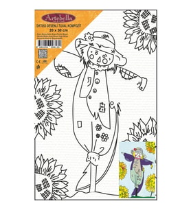 DKT053 desenli tuval kompozit boyama 20x30 cm