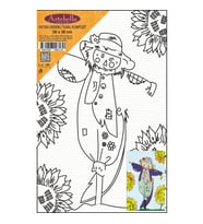 DKT053 desenli tuval kompozit boyama 20x30 cm