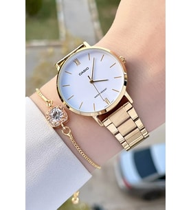 Casio CSISTE86 Gold Renk Hediye Paketli Kadın Kol Saati