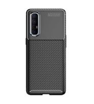 Oppo Reno 3 Pro Kılıf Esnek Soft Karbon Tasarım Legion Serisi (Siyah)