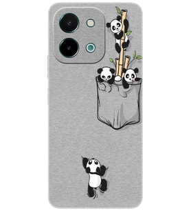 Vivo Y28 (V2352) Uyumlu Kılıf Desenli Baskılı Silikon Pandalar 1798