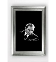 Gümüş Çerçeveli Atatürk Tablo cv1116