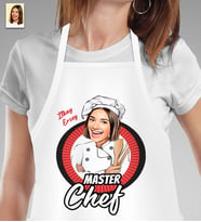 Kişiye Özel Master Chef Karikatür Mutfak Önlüğü