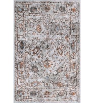 Eliana Home Baskılı, Yıkanabilir Kaymaz Taban Salon Halısı LNA1577-HT706 100x150 cm (Gri)