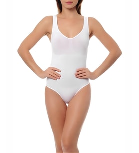 NBB Seamless Kalın Askılı Dikişsiz Çıtçıtlı Body -2979 (Beyaz)