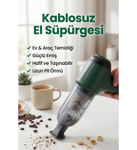 Şarjlı Mini El Süpürgesi Araç ve Ev İçin Pratik Temizlik