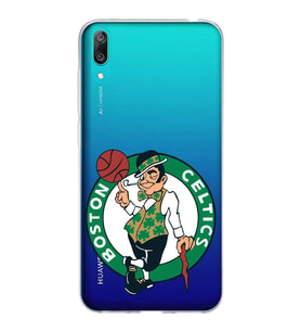 Huawei Y7 Pro 2019 Uyumlu Kapak Boston Celtics Tasarımlı Şeffaf Silikon Kılıf