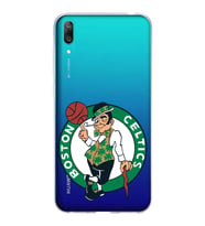 Huawei Y7 Pro 2019 Uyumlu Kapak Boston Celtics Tasarımlı Şeffaf Silikon Kılıf