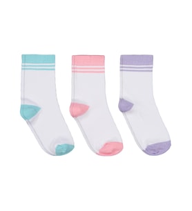 Civil Girls Basic Çift Çizgili 3'lü 2-12 Yaş Kız Soket Çorap - Standart