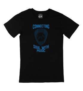 Connecting Soul With Music Siyah Tişört