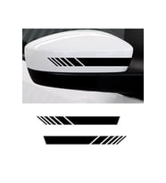 Yan Ayna Oto Şerit Sticker Siyah 6 Adet 15*2 Cm