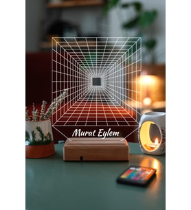 Özel Tasarım Sonsuzluk 3D 16 Renk Dekoratif Led Lamba