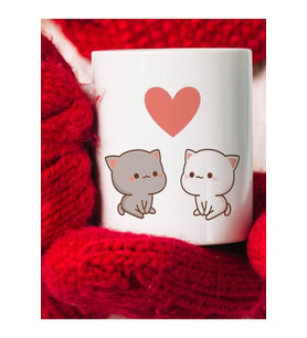 Mochi Cat Motto Sevgili Aşk Kupa