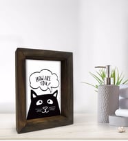 BK Gift Banyo Dekoratif Doğal Masif Ahşap Çerçeve 15x20cm-34 (Beyaz)