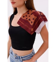 Koyu Bordo Terrazzo - Madrid Model Fular Estascarf