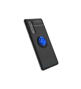 Oppo Reno 3 Pro 5G Uyumlu Kılıf Zore Ravel Silikon Kapak (Siyah-Mavi)