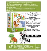 Premium Çocuk Zeka El Göz Koordinasyonu Geliştirici Eğitici Eğlenceli BABY PUZZLE ORMAN HAYVANLARI