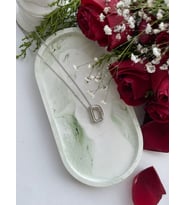 Unisex Gümüş Balon D Harf Hediye Kolye