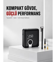 6000Mah Bataryalı Şarjlı Diyafram Tip Kompresör Led Işıklı