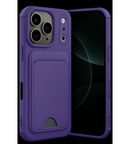 iPhone 17 Pro Kelvin Kartvizitli Silikon - Derin Mor