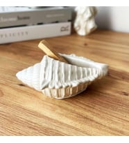 Kabuğu Palo Santo Seramik Tütsülük İnci Rengi Döküm Seramik Tozu El Boyaması
