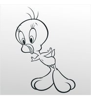Folyo Sticker Tweety 20cm uzunluk (Karışık)