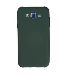 Samsung Galaxy J7 Kılıf Nano içi Kadife Silikon - Koyu Yeşil