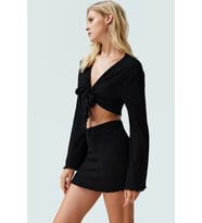 Yazlık Şık Mini Etek Bluz Takım Polyester Dokuma Kumaş Premium Kalite Zarifane Tasarım