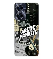 Realme C55 Uyumlu Arctic Monkeys Kolaj Desenli Şeffaf Telefon Kılıfı