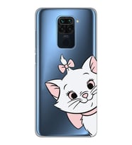 Xiaomi Redmi Note 9 Uyumlu Marie Kedicik Desenli Şeffaf Telefon Kılıfı
