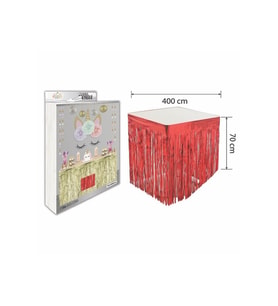 Lüks Masa Eteği Kırmızı 70*300 Cm M149