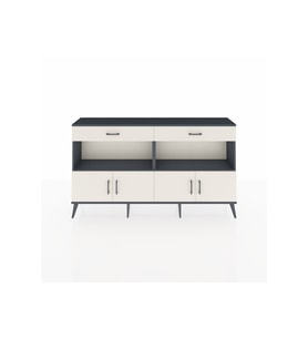 Arges Konsol 2 Raflı 2 Çekmeceli 4 Kapaklı 176x30x99 Antrasit-Aytaşı