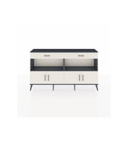 Arges Konsol 2 Raflı 2 Çekmeceli 4 Kapaklı 176x30x99 Antrasit-Aytaşı