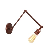 RİOLİGHT RETRO,RUSTİK,VİNTAGE BAKIR PATİNALI ÜÇ MAFSALLI 1XE27 DUYLU AKROBAT DUVAR APLİK